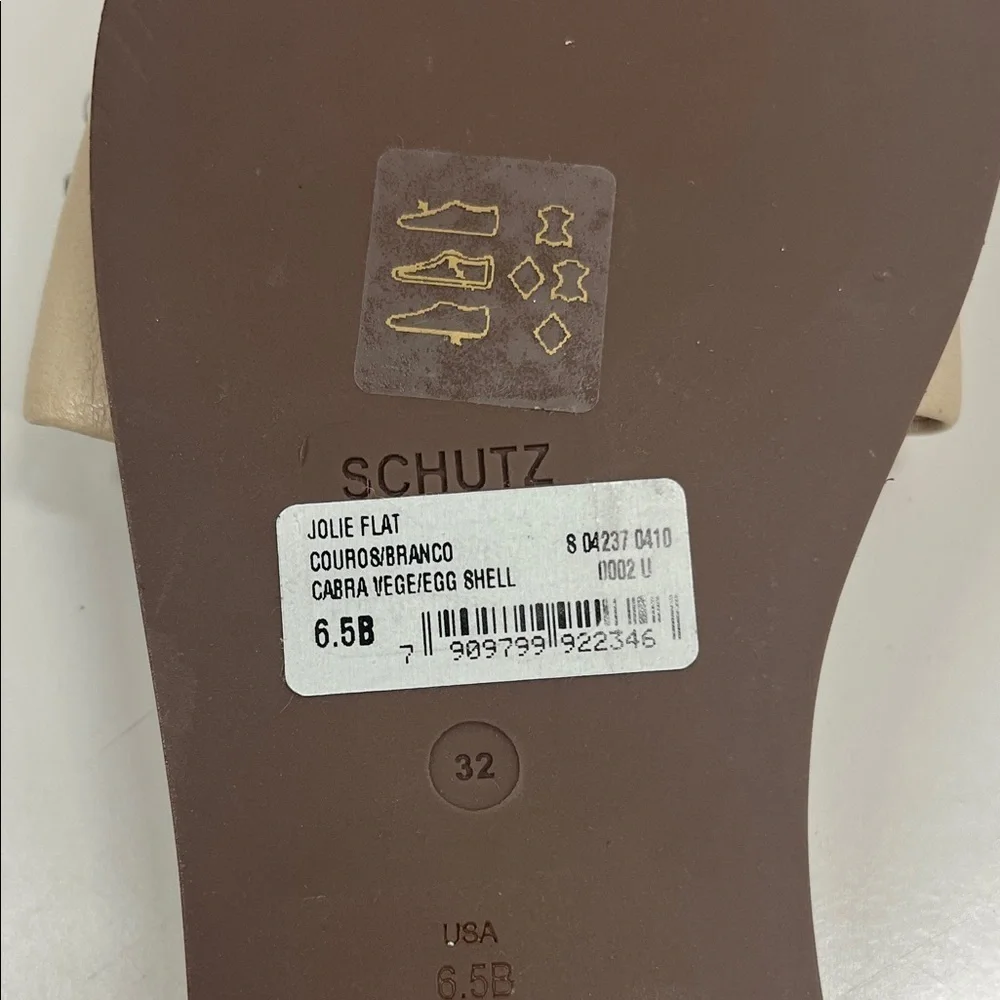 New Schutz Jolie Sandal with Gems in Eggshell Size 6.5 - Picture 6 of 6
